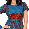 Blue and Brown Bright Color Salwaar Suit