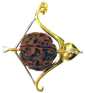 13 Mukhi Bow Arrow Pendant