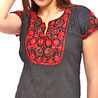 Black and Red Kurti