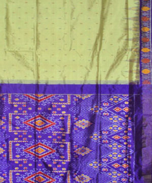 Cream Patola Silk Saree