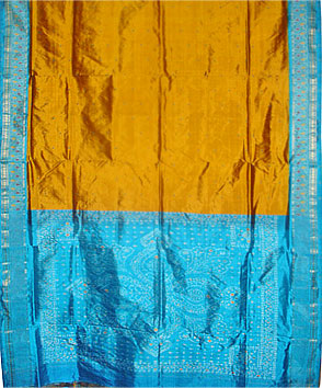 Mustard Patola Silk Saree