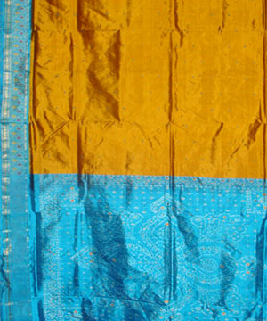 Mustard Patola Silk Saree