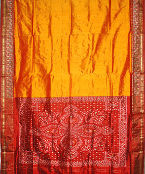 Mustard Patola Silk Saree