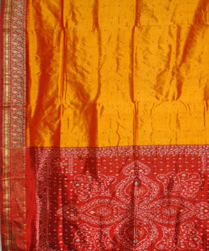 Mustard Patola Silk Saree