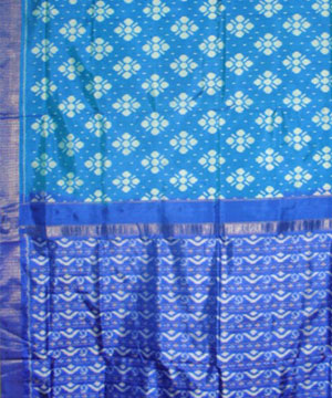 Blue Patola Silk Saree