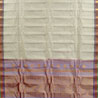 White and Violet Color Sico Gadwal Saree