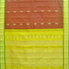 Dark Rust and Lemon Yellow Color Sico Gadwal Saree