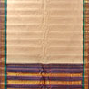 Deep Peach and Ink Blue Color Cotton Gadwal Saree
