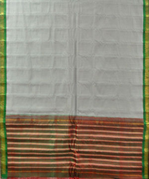 Grey Color Cotton Gadwal Saree