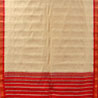 Biscuit and Red Color Cotton Gadwal Saree