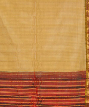 Gold Color Cotton Gadwal Saree