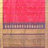 French Rose and Lavender Color Sico Gadwal Saree