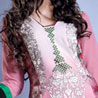 Pink Cotton Unstitched Churidaar Kameez