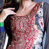 Grey Cotton Unstitched Churidaar Kameez