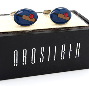 Orosilber's Cricket Bat & Ball Cufflinks