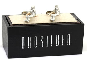 Orosilber's Cricketer Cufflinks