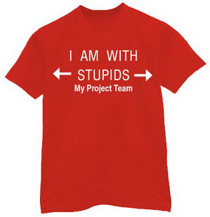 I Am With Stupids - Slogan Printed T - shirt for Men