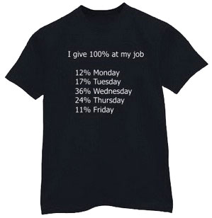 I Give 100% - Slogan Printed T - shirt for Men
