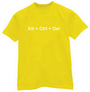 Alt + Ctrl + Del - Slogan Printed T - shirt for Men