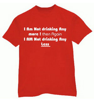 I Am Not Drinking - Slogan Printed T - shirt for Men