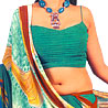 Bottle Green Crepe Saree