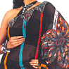 Black Crepe Saree
