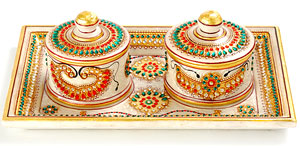 Marble Tray with containers
