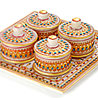Marble Tray with containers