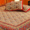 Bagru Print Double Bedsheet with Pillow Covers