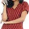 Cotton Kurta with Hand Block Discharge Print