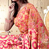 Crepe Saree with Net Pallu
