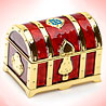 Vintage Style Gold Plated Metal Jewelry Box