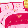 Cotton Satin 4 pieces Embroidered Bedsheet Set