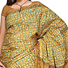 Hand block printed pure Cotton Saree