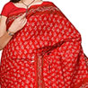Hand block printed pure Cotton Saree