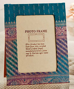 Recycled Handmade Paper Photo Frame