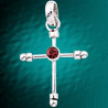 Silver Pendant With Faceted Garnet