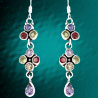 Designer Earrings With Faceted Gemstones
