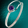 Amethyst Pure Silver Bracelet