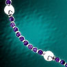 Bracelet With Amethyst And Silver Beads