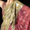 Onion Red Embroidered Saree