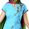 Turquoise Hand Embroidered Kurta Churidaar Set