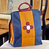 Elegant Multicolor Handcrafted Utility Bag of Recycled Jute