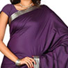 Adorable Deep Purple Silk Saree with Lining Pallu