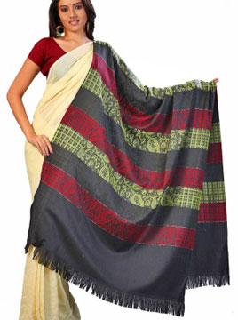 Pashmina Shawl with Self Jaamawar Weave