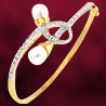 Bracelet with American Diamonds and Pearls