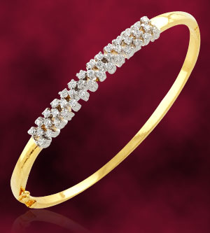 American Diamond Bracelet with Silver Rhodium