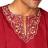 Dark Red Cotton Kurta