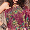 Designer Net Embroidered Saree