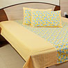 Refreshing Striper Print Bedsheet with 02 Pillow Covers